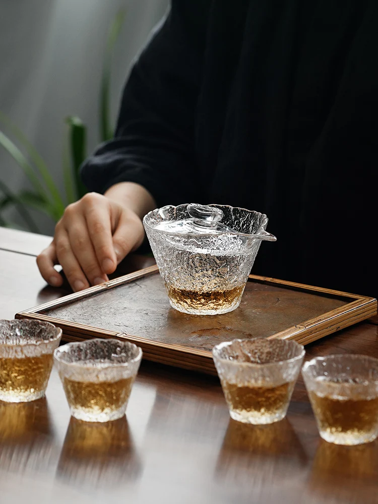 Стеклянный чайный набор в японском стиле чайная чашка Gaiwan Gongdao кунг-фу