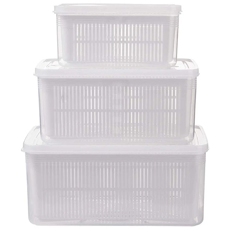 Refrigerator Organizer Bins - Food Storage Containers - Fruit Storage Containers - Strainers and Colanders Set(3 Pack)
Refrigerator Organizer Bins - Food Storage Containers - Fruit Storage Containers - Strainers and Colanders Set(3 Pack)