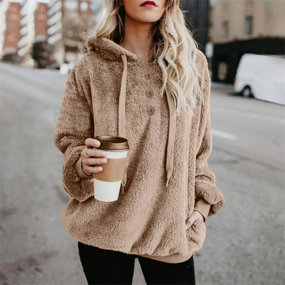 WS25 Autumn and winter 2020 new women's long sleeve hooded solid color women's sweater Plush coat
WS25 Autumn and winter 2020 new women's long sleeve hooded solid color women's sweater Plush coat