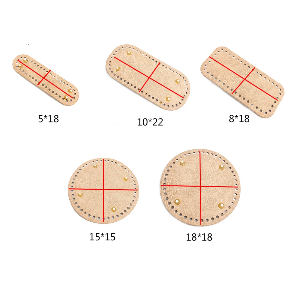 5pcs PU Leather Oval Long Knitting Crochet Bags Nail Bottom Shaper Pad Bag Cushion Base with Holes DIY Handbag
5pcs PU Leather Oval Long Knitting Crochet Bags Nail Bottom Shaper Pad Bag Cushion Base with Holes DIY Handbag