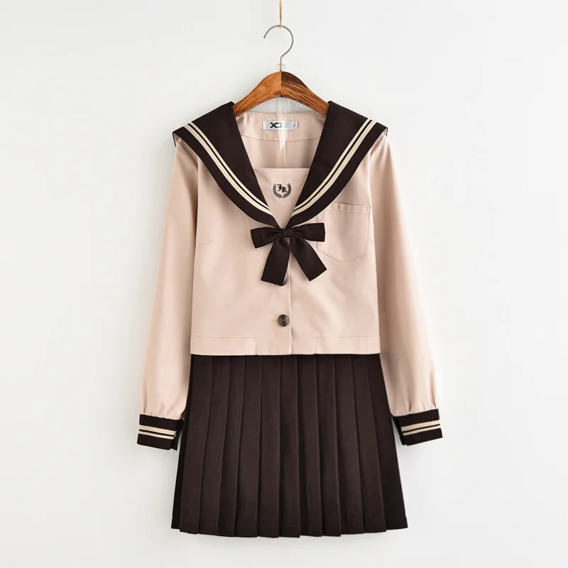 Japan New School Dress JK Uniforms Sailor Suit Cosplay Brown School Uniform for Girls Students Anime Pleated Skirt with Bow Tie
Japan New School Dress JK Uniforms Sailor Suit Cosplay Brown School Uniform for Girls Students Anime Pleated Skirt with Bow Tie