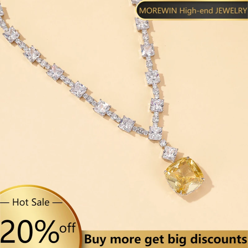 2022 New Yellow Stone Full Cubic Zircon Pendant Wedding Tif Necklace For Women Bridal Famous High-end Luxury Design Jewelry Gift
2022 New Yellow Stone Full Cubic Zircon Pendant Wedding Tif Necklace For Women Bridal Famous High-end Luxury Design Jewelry Gift