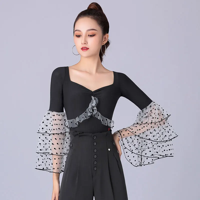 Ladies Square Neck Trumpet Sleeves 2021 New Latin Dance One-Piece Practice Clothes Ballroom Dance Competition Clothing DN9693
Ladies Square Neck Trumpet Sleeves 2021 New Latin Dance One-Piece Practice Clothes Ballroom Dance Competition Clothing DN9693