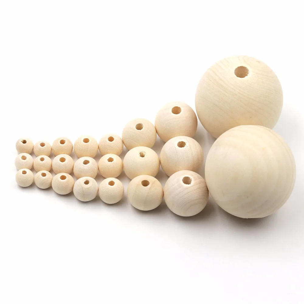 Бусины из натурального дерева для прорезывания зубов 10 размеров 50 шт.|beads jewelry