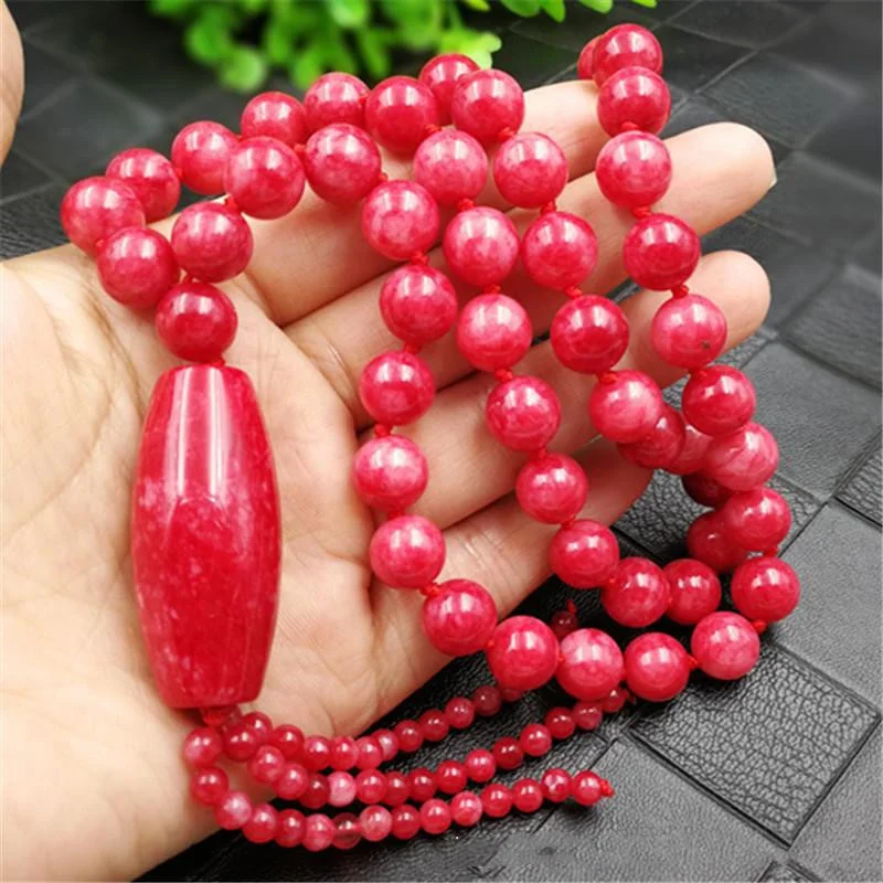 Hot selling / hand-carve Watermelon Red Jade Round Bead Sweater Chain Necklace Pendant fashion jewelry Men Women LuckGifts 
Hot selling / hand-carve Watermelon Red Jade Round Bead Sweater Chain Necklace Pendant fashion jewelry Men Women LuckGifts