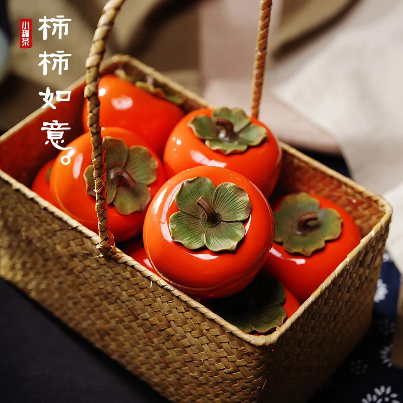 Persimmon Tea Cans Ceramic Small Portable Travel Outdoor Sealed Cans Decoration Storage Cans Tea Cans
Persimmon Tea Cans Ceramic Small Portable Travel Outdoor Sealed Cans Decoration Storage Cans Tea Cans