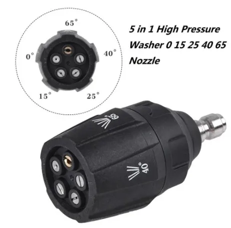 Auto Tool Adjustable High Pressure Washer Nozzle Tips 0 15 25 40 65 Nozzle G1/4 Quick Connect Plug 160Bar Car Washing
Auto Tool Adjustable High Pressure Washer Nozzle Tips 0 15 25 40 65 Nozzle G1/4 Quick Connect Plug 160Bar Car Washing