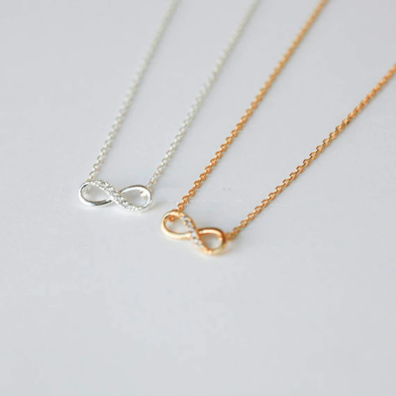 FSUNION 2020 New Tiny Infinity Crystal Pendant Necklaces for Women Choker Lucky Number Eight Geometric Long Chain Necklace 
FSUNION 2020 New Tiny Infinity Crystal Pendant Necklaces for Women Choker Lucky Number Eight Geometric Long Chain Necklace