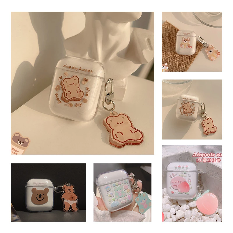 Original Diy Bear & Koala Cute Soft Silicone With Keychain Pendant Earphone Accessories Case Cover For air pod 2 1чехол
Original Diy Bear & Koala Cute Soft Silicone With Keychain Pendant Earphone Accessories Case Cover For air pod 2 1чехол