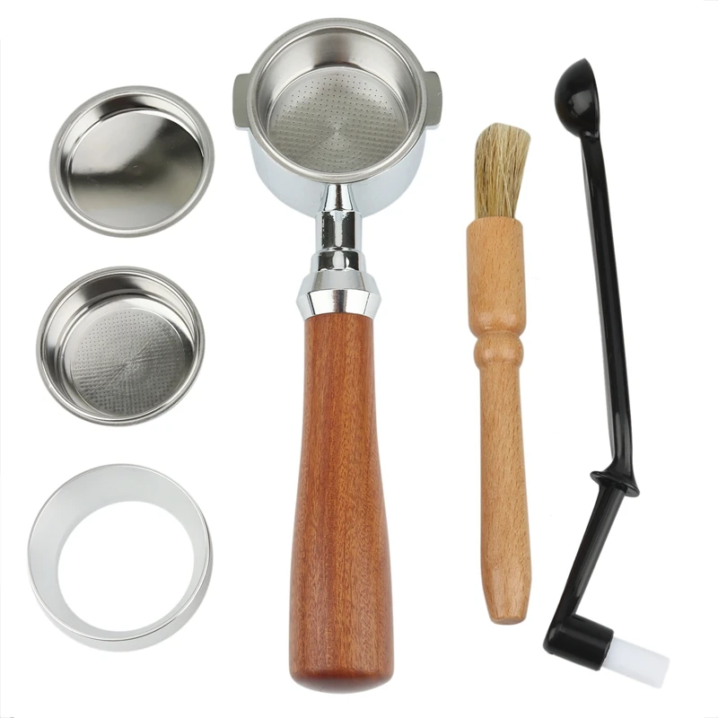 Bottomless Portafilter Espresso Coffee Machine Wood Handle Filter With 51MM Coffee Basket Powder Bowl Cup Brush
Bottomless Portafilter Espresso Coffee Machine Wood Handle Filter With 51MM Coffee Basket Powder Bowl Cup Brush