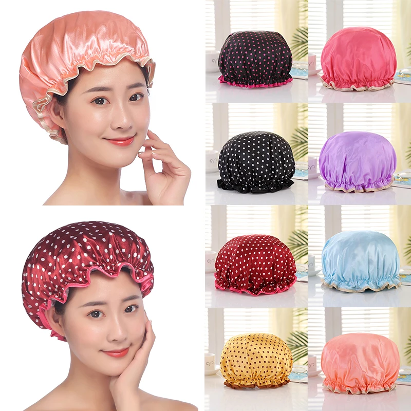 1PC Bathroom Shower Cap Waterproof Adult Dust-proof Hood Set Colorful Polyester Household Double Waterproof Shower Cap
1PC Bathroom Shower Cap Waterproof Adult Dust-proof Hood Set Colorful Polyester Household Double Waterproof Shower Cap