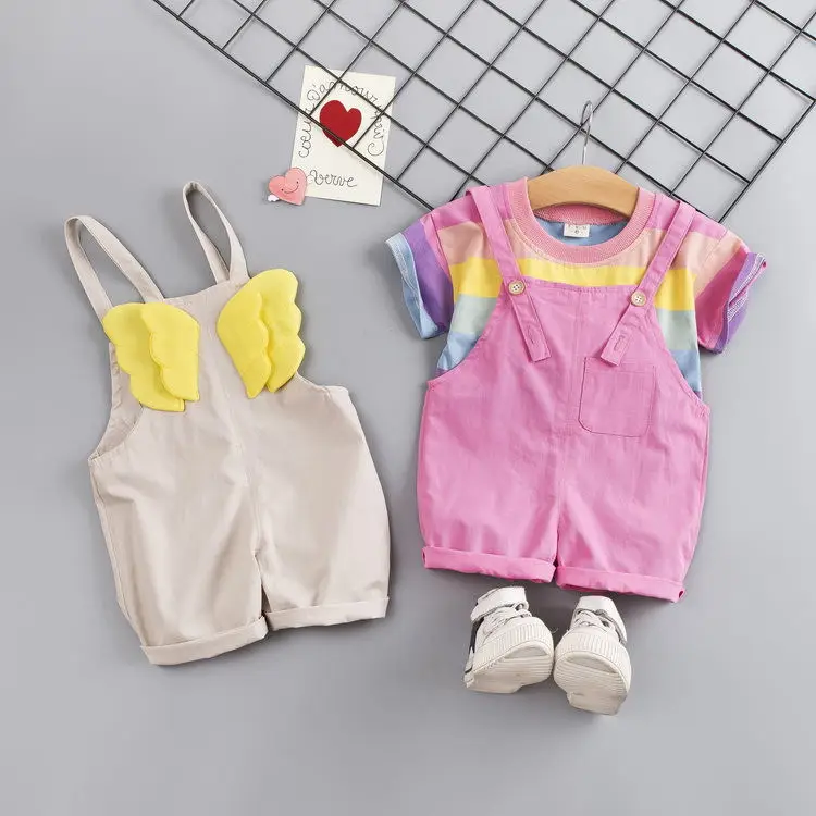 Cute Girl Clothing Set Striped Short Sleeve Tops + Pants Strap Summer Clothes 2pcs Kids Baby Clothes Casual Suit Girls Clothing
Cute Girl Clothing Set Striped Short Sleeve Tops + Pants Strap Summer Clothes 2pcs Kids Baby Clothes Casual Suit Girls Clothing