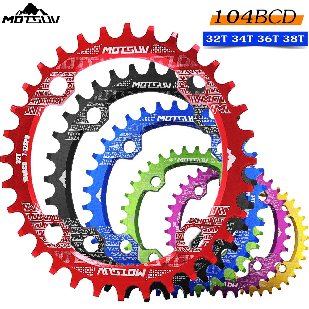 MOTSUV Crank 104BCD elliptical disc Narrow Wide Chainring MTB bicycle 32T 34T 36T 38T crankset Single Tooth plate Parts 104 BCD
MOTSUV Crank 104BCD elliptical disc Narrow Wide Chainring MTB bicycle 32T 34T 36T 38T crankset Single Tooth plate Parts 104 BCD
