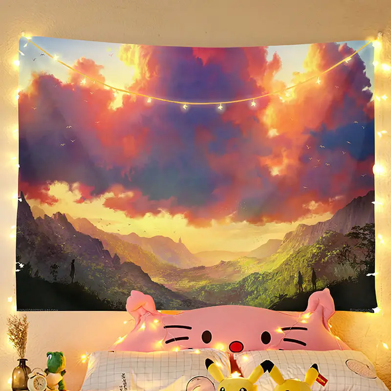 Mori cartoon background cloth ins hanging cloth dormitory bedside decoration wall cloth room layout cute background wall
Mori cartoon background cloth ins hanging cloth dormitory bedside decoration wall cloth room layout cute background wall