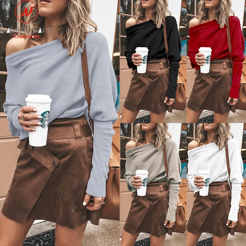 Fashion Women Solid Color T-Shirts Patchwork Design Slash Neck Batwing Long Sleeve Spring Autumn Casual Loose Pullovers Top
Fashion Women Solid Color T-Shirts Patchwork Design Slash Neck Batwing Long Sleeve Spring Autumn Casual Loose Pullovers Top