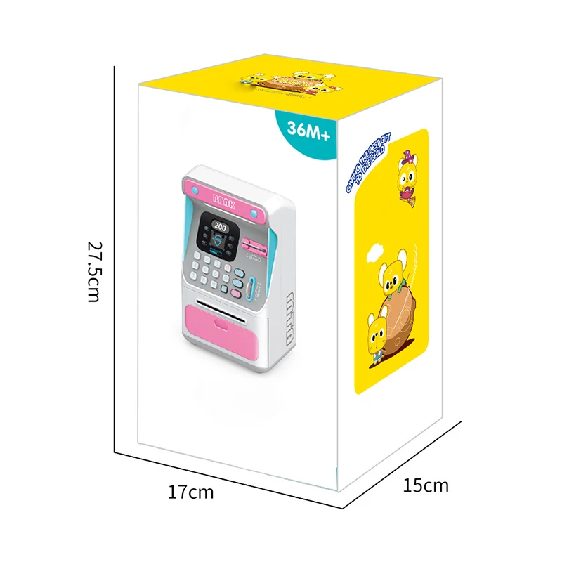 High Quality Face Identifying ATM Machine Cash Box Emulation Password Automatic Roll Money Piggy Bank Without Battery Powered
High Quality Face Identifying ATM Machine Cash Box Emulation Password Automatic Roll Money Piggy Bank Without Battery Powered