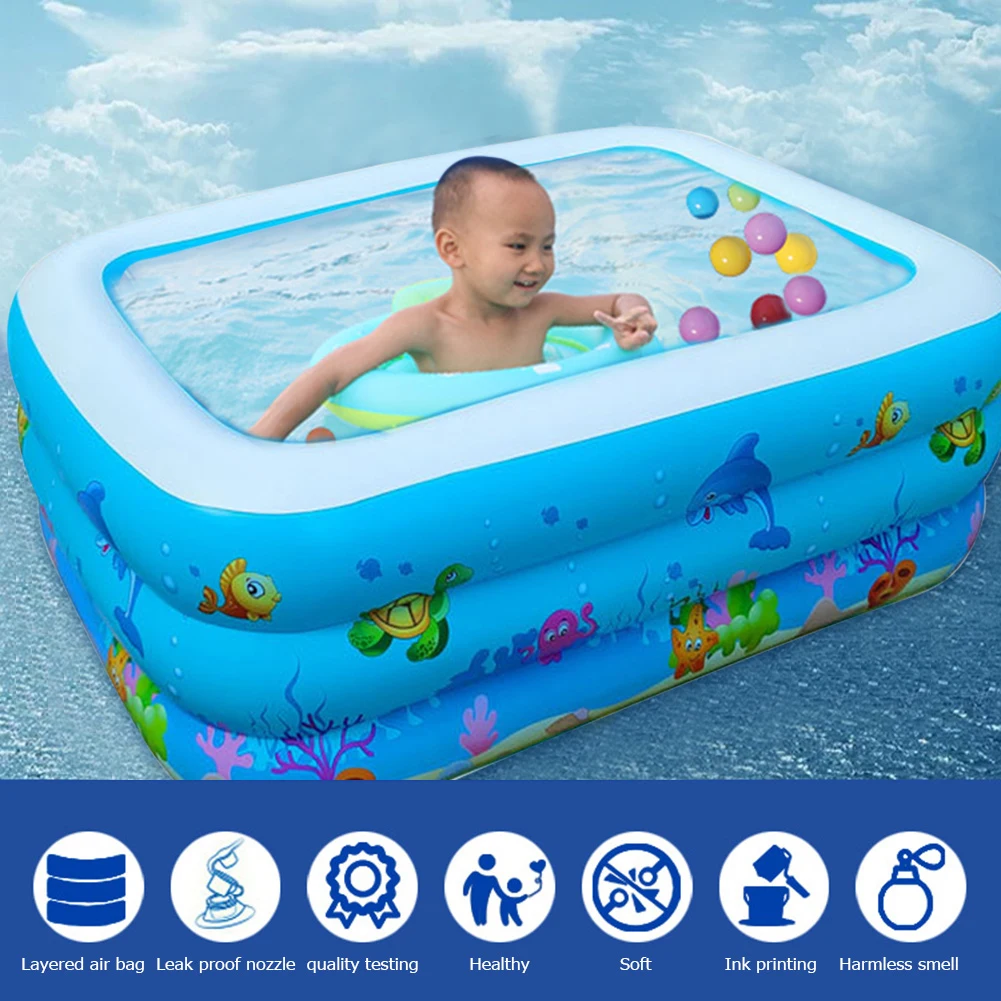 Swimming Paddling Pool PVC Summer Inflatable Portable Summer Square Bathtub Interactive Playing Toys for Children 
Swimming Paddling Pool PVC Summer Inflatable Portable Summer Square Bathtub Interactive Playing Toys for Children