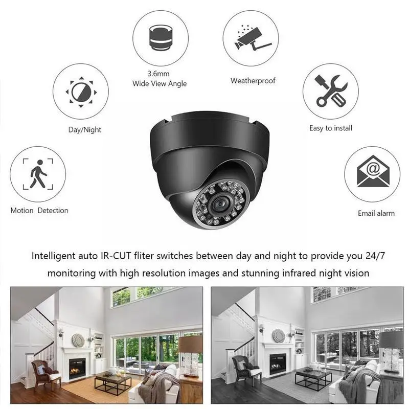 Indoor/Outdoor Dummy Surveillance Camera with Flashing Lights LED Dome Security Camera Red Waterproof G2N0
Indoor/Outdoor Dummy Surveillance Camera with Flashing Lights LED Dome Security Camera Red Waterproof G2N0