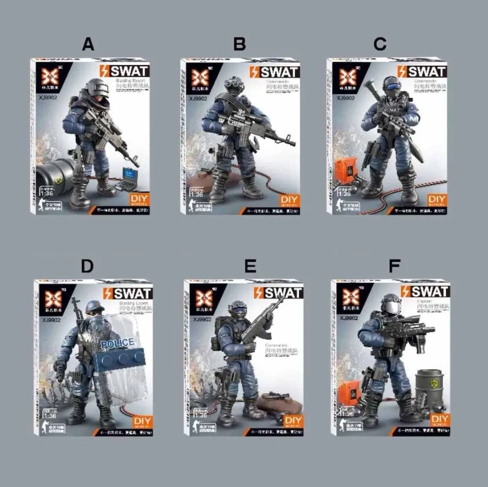 6pcs/lot Kennie NEW Movable Lightning Special Police Team third-party army Soldier Army Model Building Blocks Figures Boys Gifts
6pcs/lot Kennie NEW Movable Lightning Special Police Team third-party army Soldier Army Model Building Blocks Figures Boys Gifts