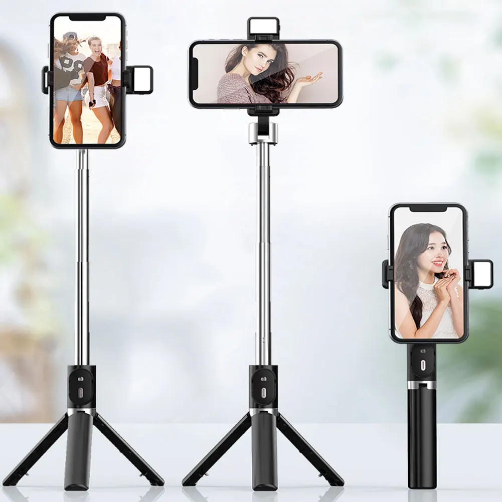 360° Ro Selfie Stick Bluetooth Selfie Ring Light Wireless Foldable Phone Tripod Stand With Detachable Remote For IOS Android 
360° Ro Selfie Stick Bluetooth Selfie Ring Light Wireless Foldable Phone Tripod Stand With Detachable Remote For IOS Android