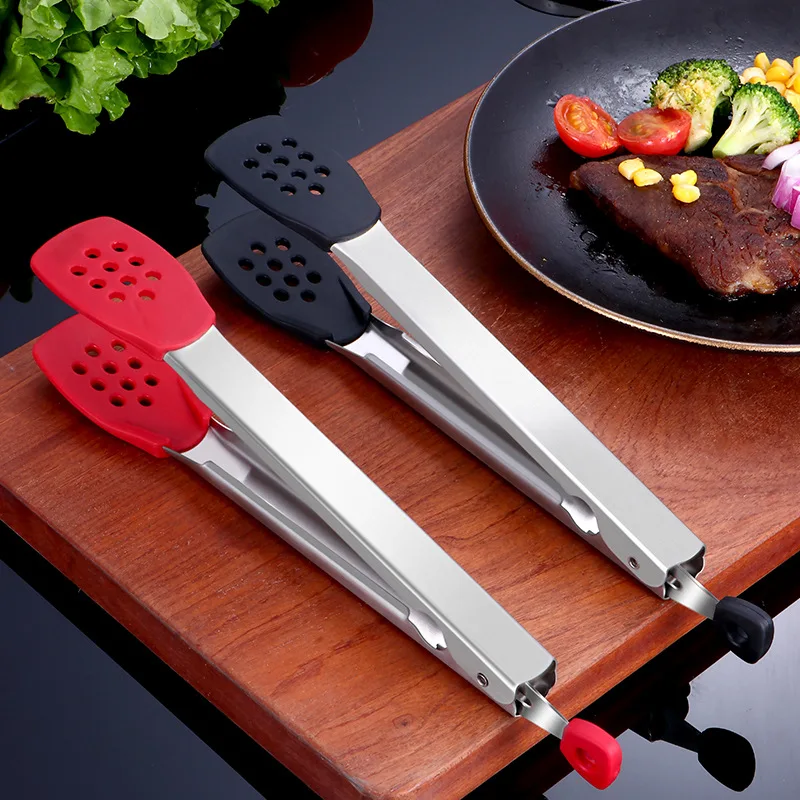 Silicone Head BBQ Grilling Tongs Non-Stick Steak Bread Clip Anti-Scalding Food Clamp Stainless Steel Kitchen Cooking Utensils
Silicone Head BBQ Grilling Tongs Non-Stick Steak Bread Clip Anti-Scalding Food Clamp Stainless Steel Kitchen Cooking Utensils