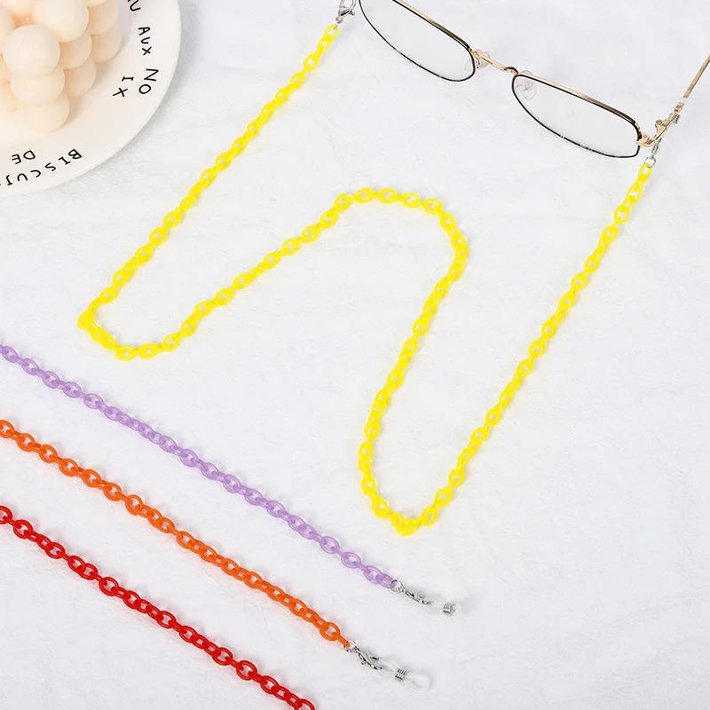 70cm Women's Resin Neck Chains For Glasses Candy Color Acrylic Chain Women Hangs Masks Strap Eyeglasses Holder Eyewear Necklace
70cm Women's Resin Neck Chains For Glasses Candy Color Acrylic Chain Women Hangs Masks Strap Eyeglasses Holder Eyewear Necklace