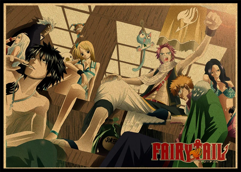 Anime fairy tail kraft paper retro poster home decoration painting room wall sticker picture painting 
Anime fairy tail kraft paper retro poster home decoration painting room wall sticker picture painting
