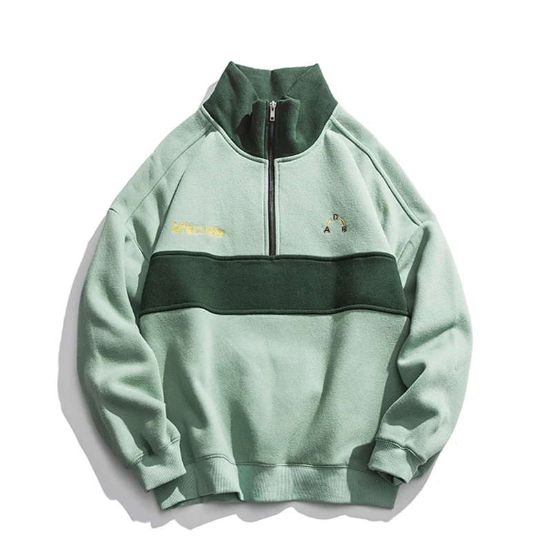 Толстовки в стиле Харадзюку с воротником-хомутом, 2020, Мужской пуловер, корейские флисовые свитшоты в стиле колор-блок, уличная одежда 
Толстовки в стиле Харадзюку с воротником-хомутом, 2020, Мужской пуловер, корейские флисовые свитшоты в стиле колор-блок, уличная одежда