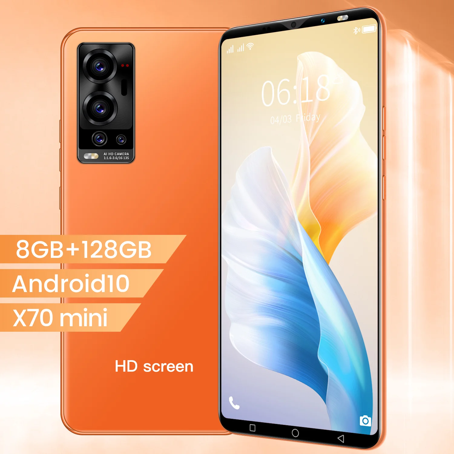 Hot Sale X70mini 5.1 Inch Smart Phone MTK6889 8+128GB Ram HD 24+48MP Dual SIM 4800mAh Fingerprint Unlock 5G Network Mobile Phone
Hot Sale X70mini 5.1 Inch Smart Phone MTK6889 8+128GB Ram HD 24+48MP Dual SIM 4800mAh Fingerprint Unlock 5G Network Mobile Phone