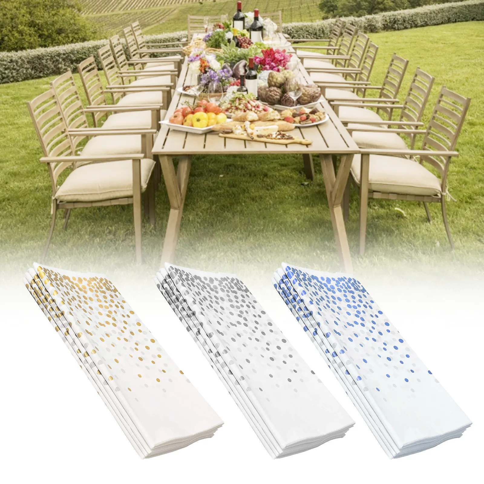 4pcs Plastic Tablecloths for Rectangle Table Party Table Cloths Disposable Gold Dot Confetti Rectangular Table Covers
4pcs Plastic Tablecloths for Rectangle Table Party Table Cloths Disposable Gold Dot Confetti Rectangular Table Covers