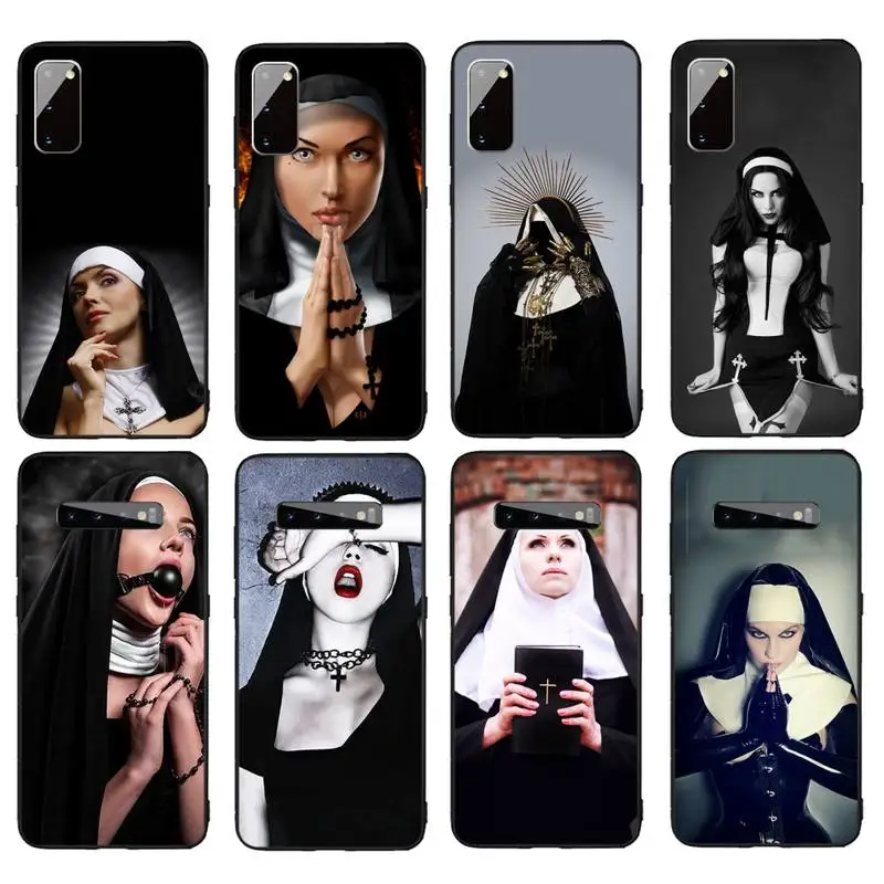 

Sister Style Nun Sexy Girl Phone Case For Samsung Galaxy S7 S8 S9 S10e S20 PLUS Note 10 Pro PLUS LITE NOTE 20 UITRA