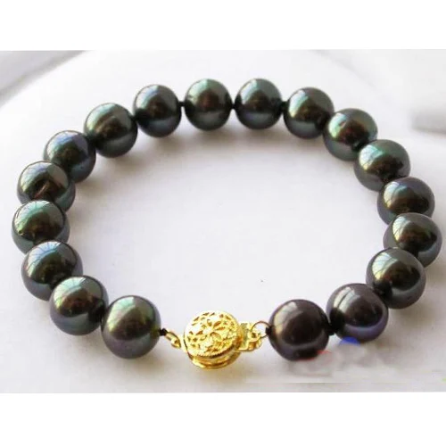 Unique Design AA Store Real Pearl Bracelet AA 8'' 10MM Black Round Freshwater Pearls Fine Jewelry Charming Women Gift
Unique Design AA Store Real Pearl Bracelet AA 8'' 10MM Black Round Freshwater Pearls Fine Jewelry Charming Women Gift