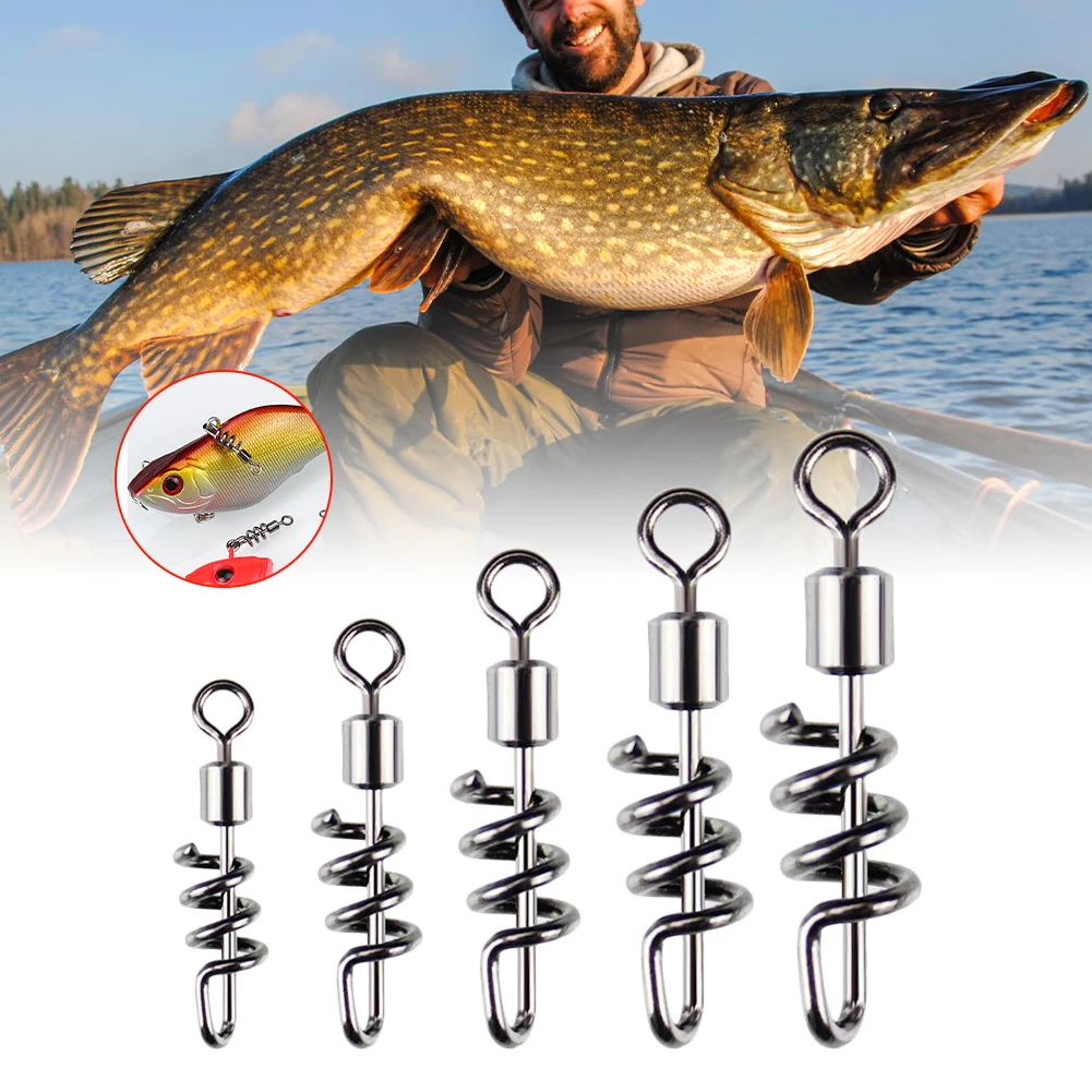20pcs Fishing Connector Rolling Swivel Bearing Swivel Corkscrew Snap Fishing Swivel 5 Size Fishing Line Connector Fishing Hook
20pcs Fishing Connector Rolling Swivel Bearing Swivel Corkscrew Snap Fishing Swivel 5 Size Fishing Line Connector Fishing Hook