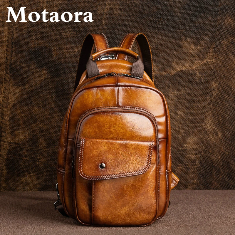 MOTAORA Men's Retro Mini Backpack 2021 New Genuine Leather Multifunctional Backpacks For Men Vintage Handmade Male Chest Bags
MOTAORA Men's Retro Mini Backpack 2021 New Genuine Leather Multifunctional Backpacks For Men Vintage Handmade Male Chest Bags