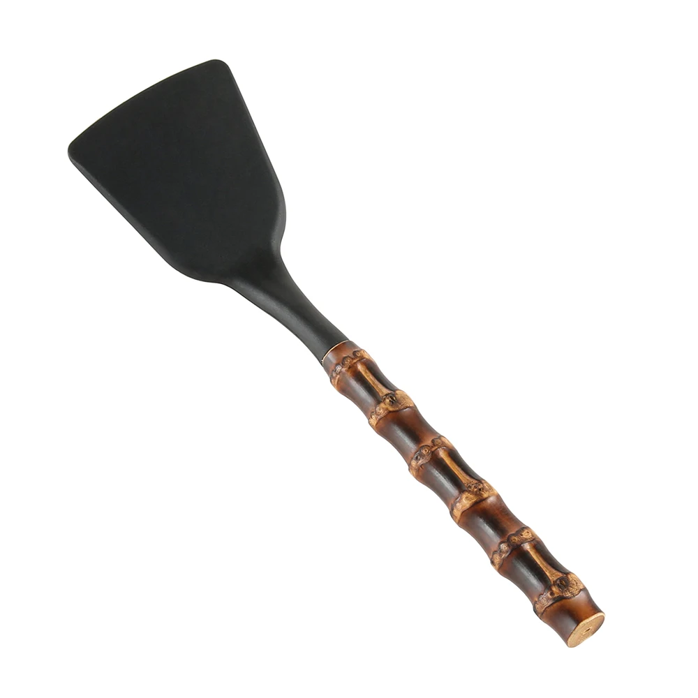 Kitchenware Cookware Nonstick Non-scratch Silicone Bamboo Root Wooden Handle Scoop Ladle Kitchen Spatula Cooking Solid Turner
Kitchenware Cookware Nonstick Non-scratch Silicone Bamboo Root Wooden Handle Scoop Ladle Kitchen Spatula Cooking Solid Turner