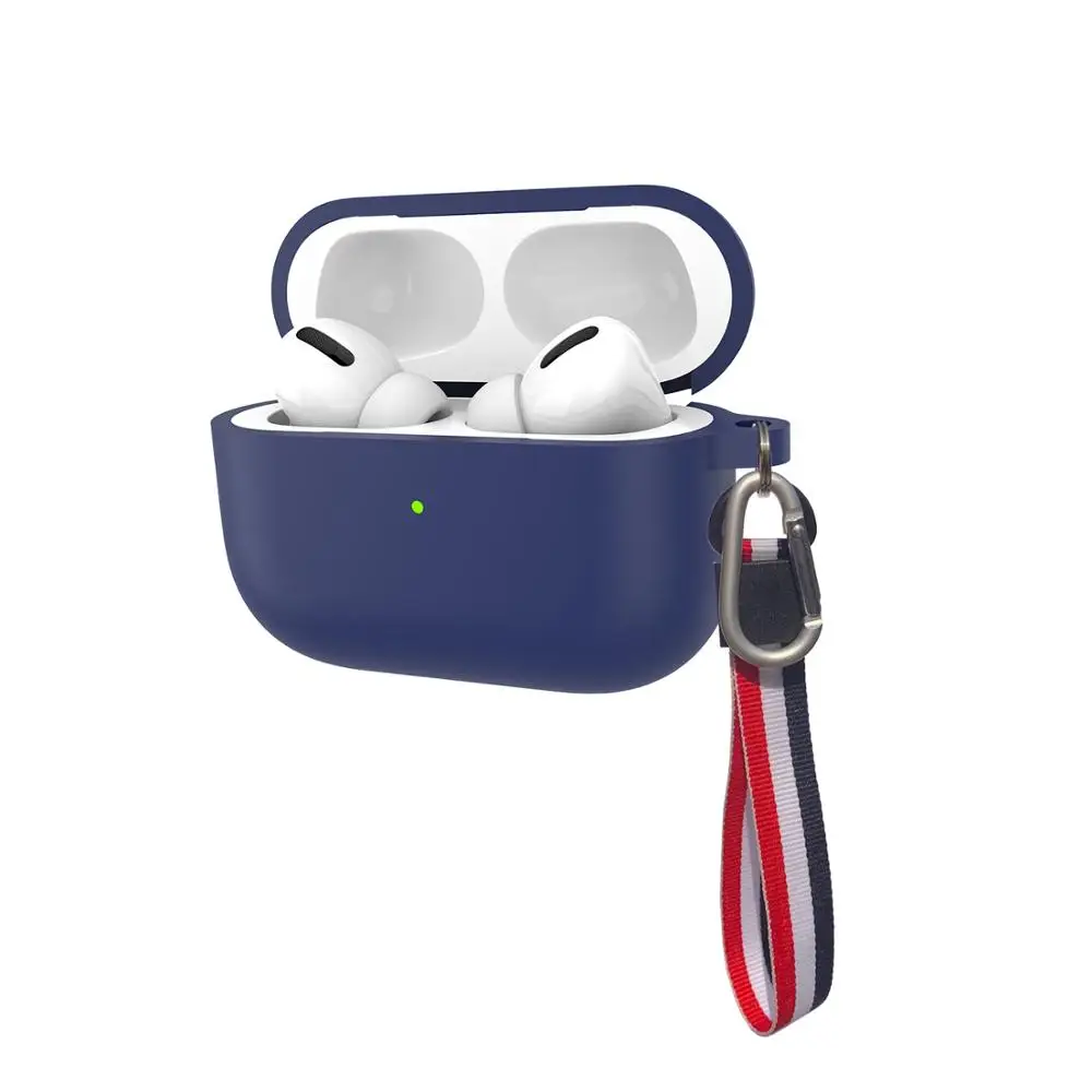 Чехлы для Airpods Pro 3 Generatio синие силиконовые чехлы Apple Air Pods Ear Phone Coving Skins Fundas