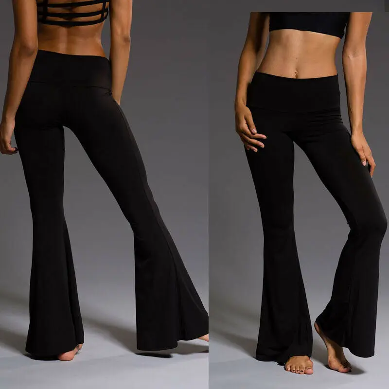 2020 Women Yoga GYM Athletic Fitness Soft Flare Stretch High Waist Pants Black Pants
2020 Women Yoga GYM Athletic Fitness Soft Flare Stretch High Waist Pants Black Pants
