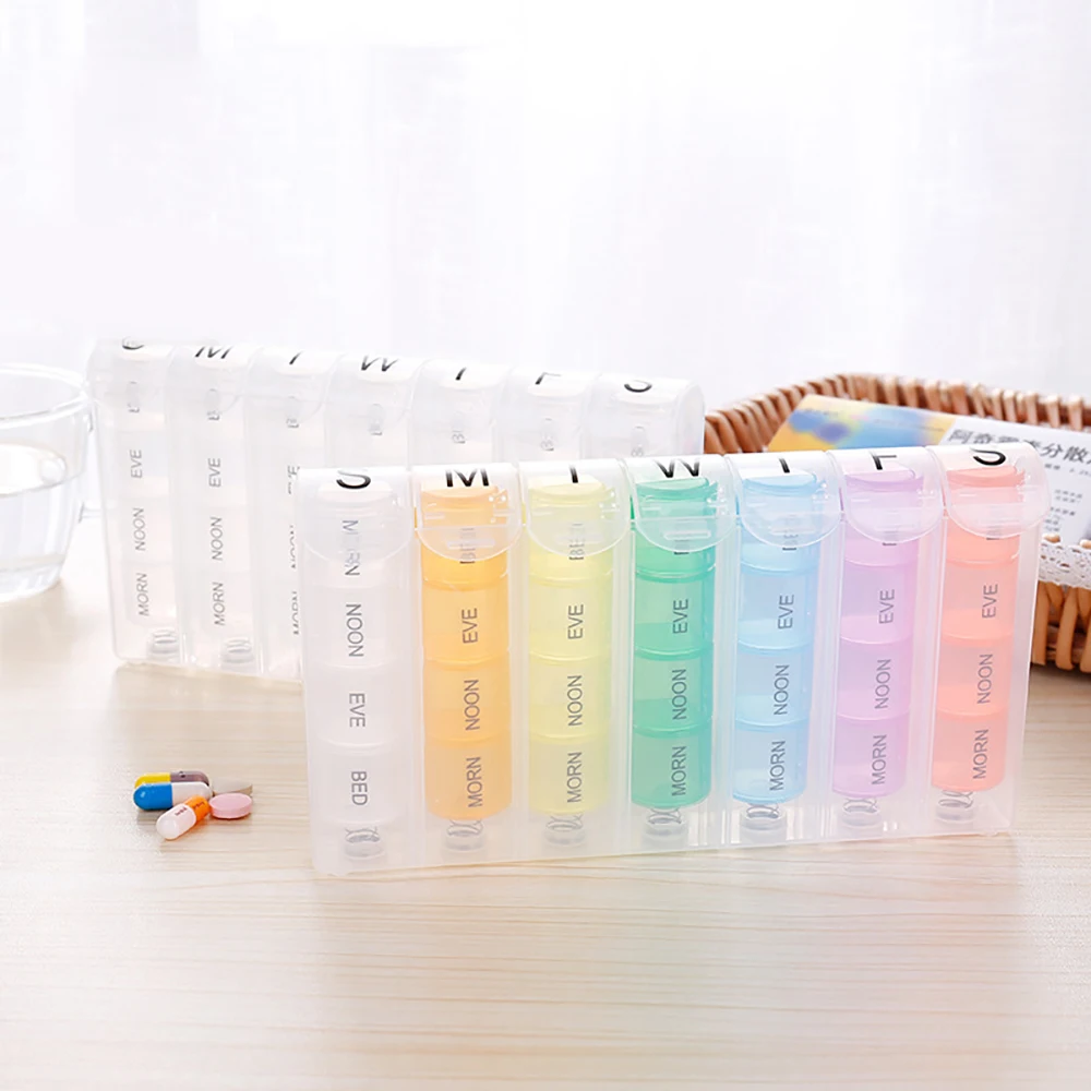 28 Grids 7 Days Weekly Pill Case Medicine Tablet Dispenser Organizer Pill Box Splitters Pill Storage Organizer Container
28 Grids 7 Days Weekly Pill Case Medicine Tablet Dispenser Organizer Pill Box Splitters Pill Storage Organizer Container