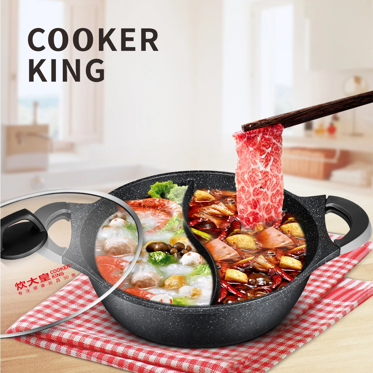 Антипригарный горшок COOKER KING с крышкой, кухонный горшок, гранитный горшок, силиконовая ручка, индукция, 30 см, бесплатный подарок-ложка и утека...
Антипригарный горшок COOKER KING с крышкой, кухонный горшок, гранитный горшок, силиконовая ручка, индукция, 30 см, бесплатный подарок-ложка и утека...