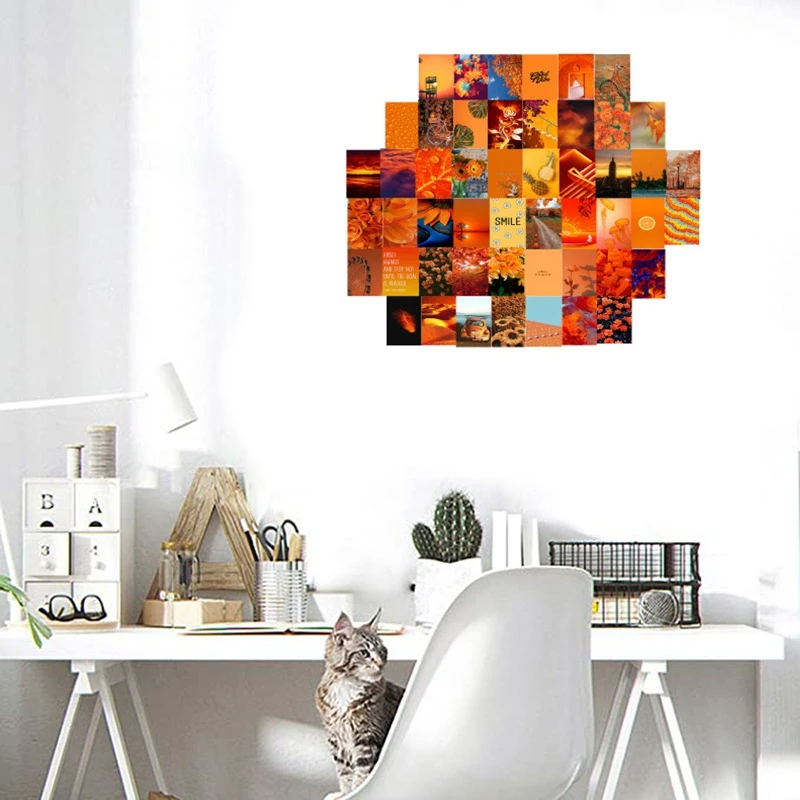 50Pcs Orange Aesthetic Picture for Wall Collage, 4X6 Inch Cards, Warm Color Decor for Girls, Wall Art Print for Room
50Pcs Orange Aesthetic Picture for Wall Collage, 4X6 Inch Cards, Warm Color Decor for Girls, Wall Art Print for Room