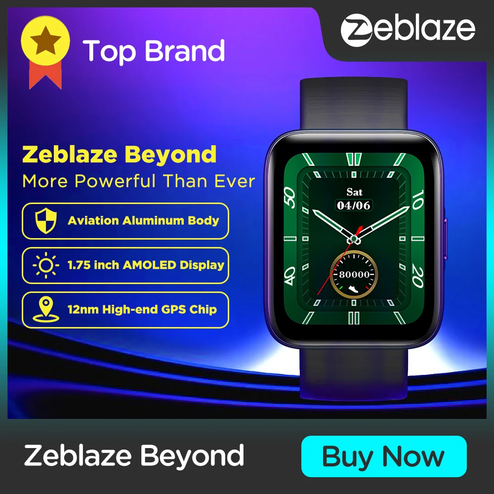 Zeblaze Beyond GPS Smartwatch AMOLED Display 40 Days Battery Life All-Day Health Monitoring Smart Watch For Android & iOS 
Zeblaze Beyond GPS Smartwatch AMOLED Display 40 Days Battery Life All-Day Health Monitoring Smart Watch For Android & iOS