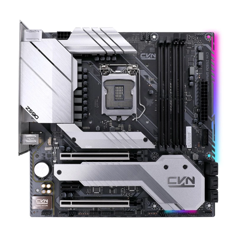Motherboard CVN Z590M GAMING PRO V20 128GB PC-E x16 x4 SATA3.0 M.2 SSD Motherboard for 11600K/11700K/11900K
Motherboard CVN Z590M GAMING PRO V20 128GB PC-E x16 x4 SATA3.0 M.2 SSD Motherboard for 11600K/11700K/11900K