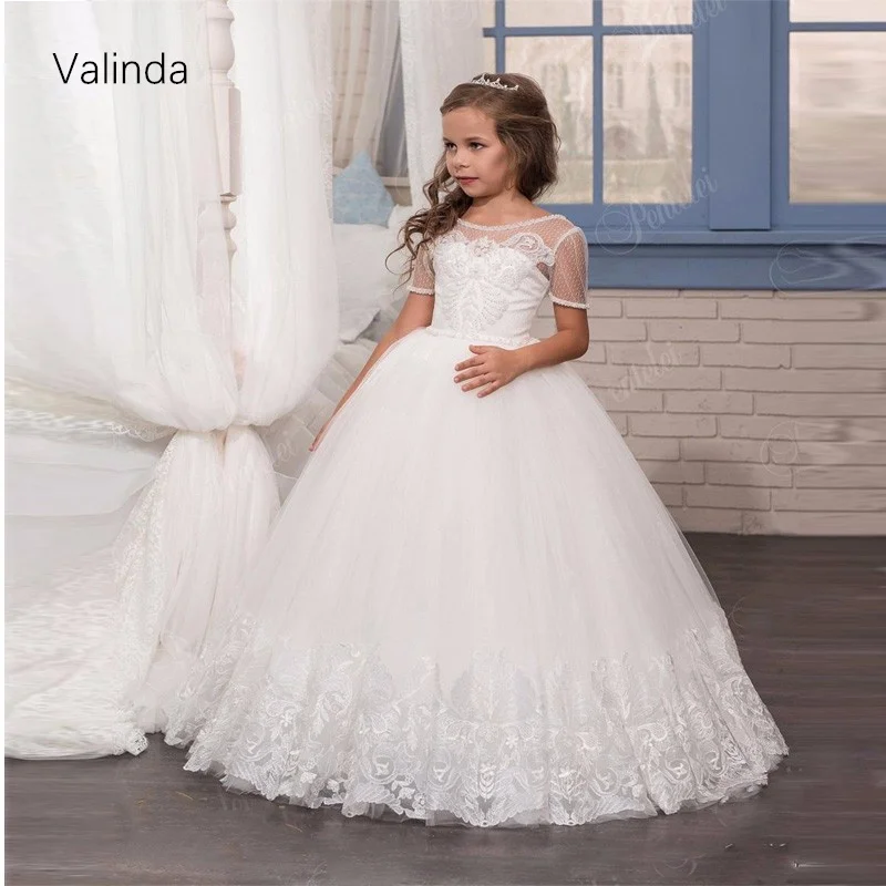 Short Sleeves Flower Girl Dresses for Wedding Birthday Party Little Princess First Communion Dresses White Ivory
Short Sleeves Flower Girl Dresses for Wedding Birthday Party Little Princess First Communion Dresses White Ivory
