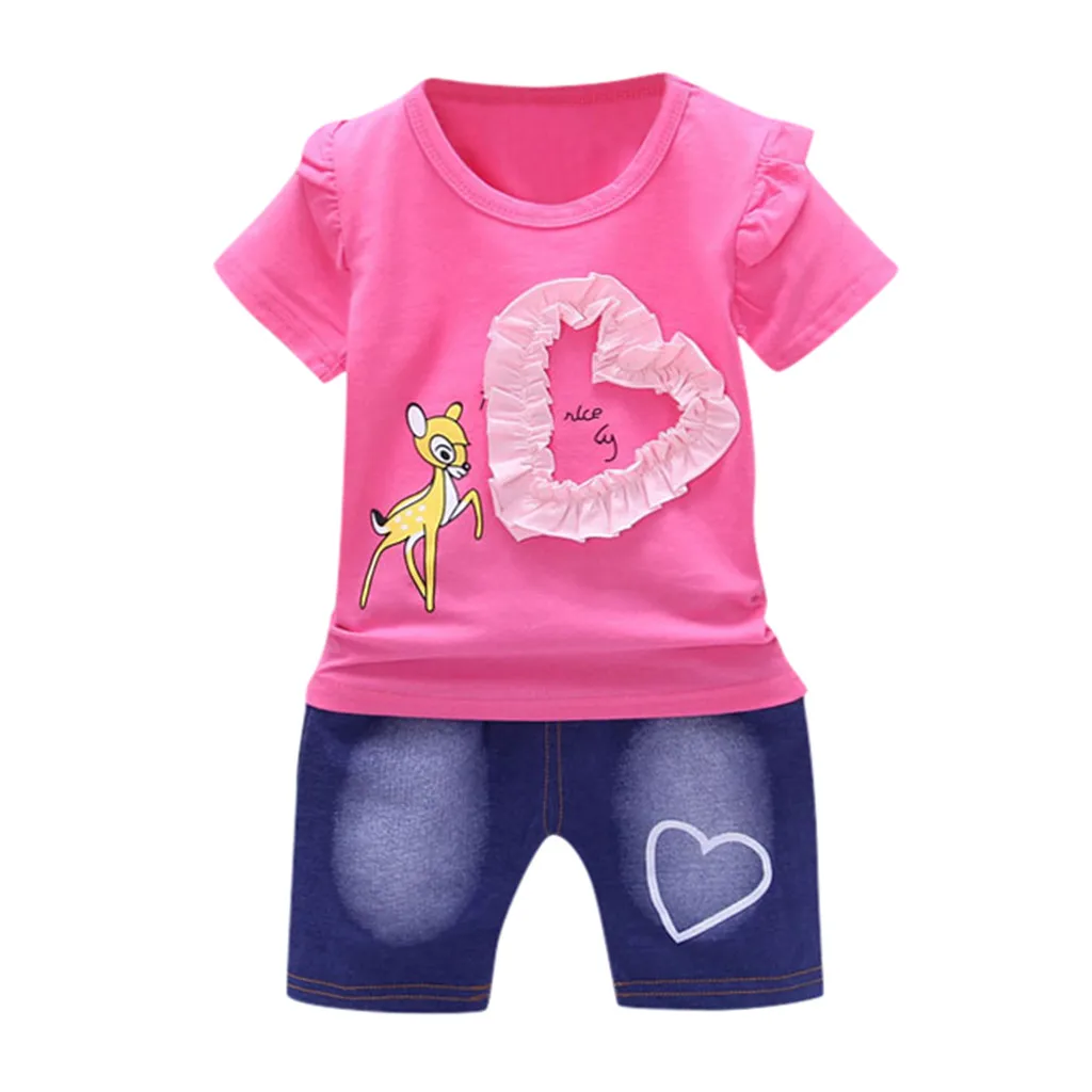 Весенняя детская одежда футболка с короткими рукавами и круглым вырезом Одежда