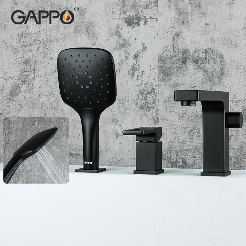 Gappo Black Bathtub Faucet Waterfall Faucet Shower Bathtub Mixer Modern Bathroom Faucets Mixer G1117-6
Gappo Black Bathtub Faucet Waterfall Faucet Shower Bathtub Mixer Modern Bathroom Faucets Mixer G1117-6