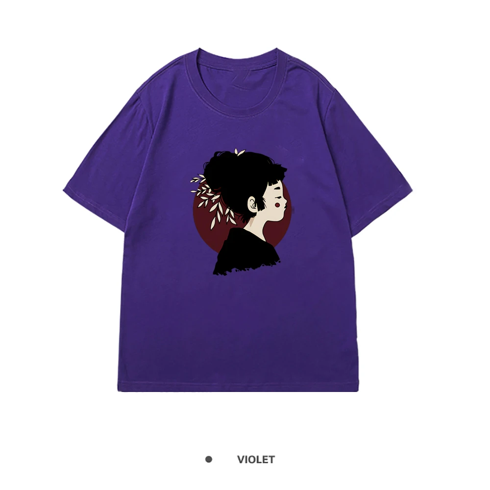 Minimalistic Geisha Design Print T-shirts Woman Crewneck Anime Summer T Shirt Cotton Vogue Fit T-shirt New Brand Woman T-shirts
Minimalistic Geisha Design Print T-shirts Woman Crewneck Anime Summer T Shirt Cotton Vogue Fit T-shirt New Brand Woman T-shirts