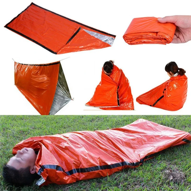 1 PC Portable PE Emergency Survival Sleeping Bag Thermal Keep Warm Waterproof Camouflage Blanket Outdoor Camping Hiking Tool
1 PC Portable PE Emergency Survival Sleeping Bag Thermal Keep Warm Waterproof Camouflage Blanket Outdoor Camping Hiking Tool