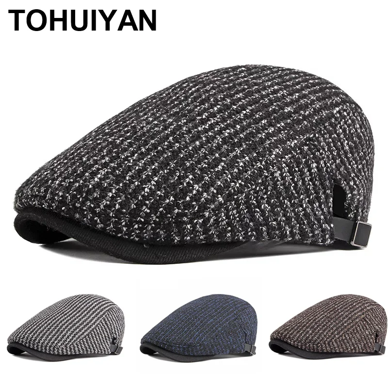 2021 New Men's Casual Newsboy Hat Autumn and Winter Retro Beret Cap Warm Knitted Dad Hats Unisex Baker Boy Boinas Flat Caps
2021 New Men's Casual Newsboy Hat Autumn and Winter Retro Beret Cap Warm Knitted Dad Hats Unisex Baker Boy Boinas Flat Caps