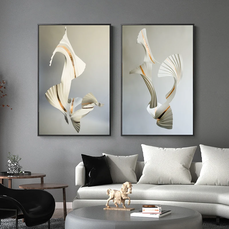 Modern White Sculpture Poster Fashion Nordic Canvas Painting Abstract Golden Print Picture for Living Room Wall Art Home Decor
Modern White Sculpture Poster Fashion Nordic Canvas Painting Abstract Golden Print Picture for Living Room Wall Art Home Decor