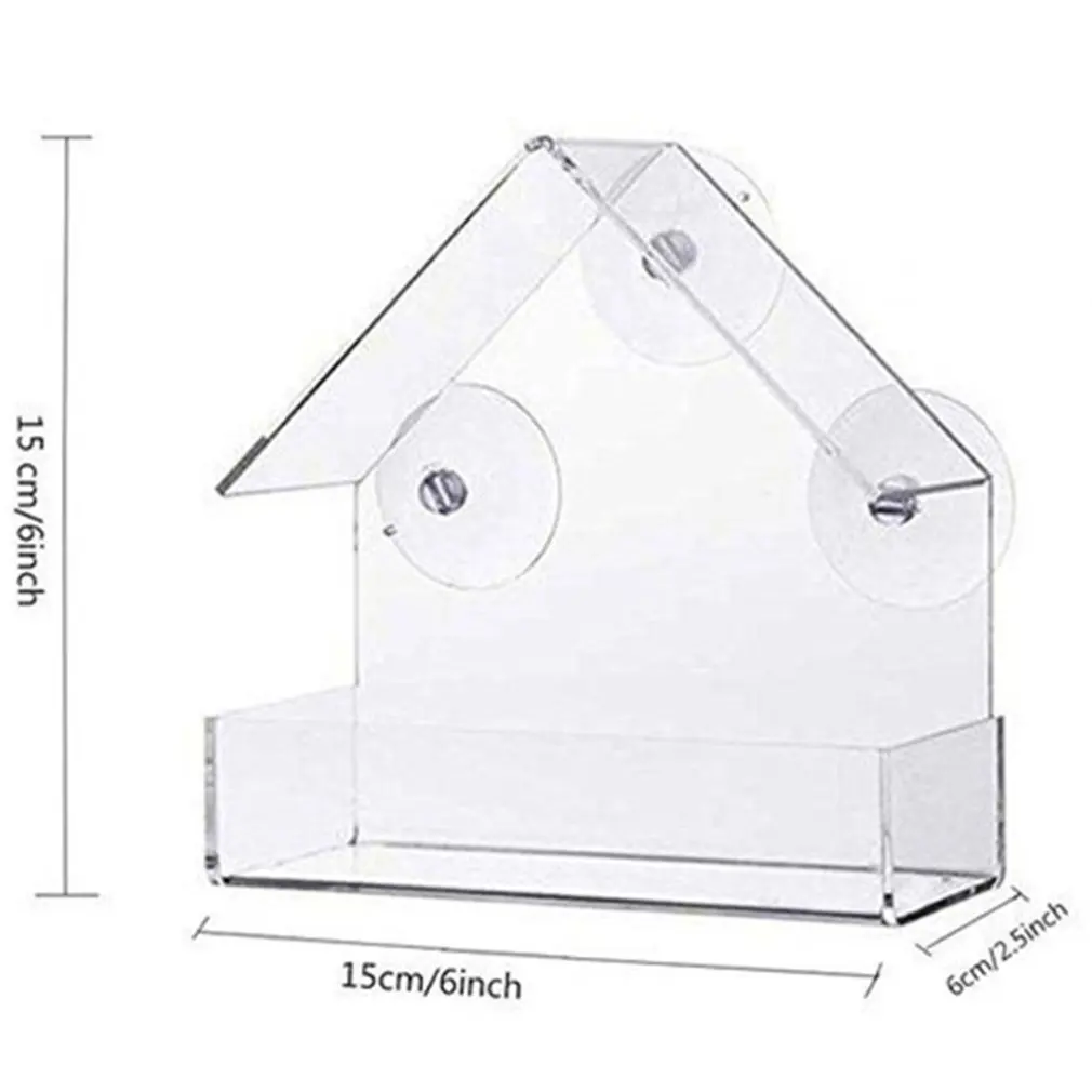 Transparent Tray Birdhouse Suction Cup Mount House Type Feeder Bird Feeder Window Viewing Bird Feeders Acrylic
Transparent Tray Birdhouse Suction Cup Mount House Type Feeder Bird Feeder Window Viewing Bird Feeders Acrylic